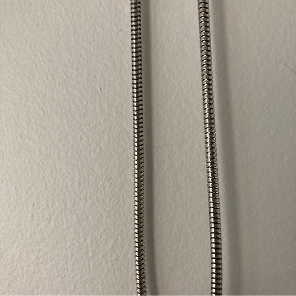 Long Silver Tassel  Fringe Necklace - Picture 5 of 6